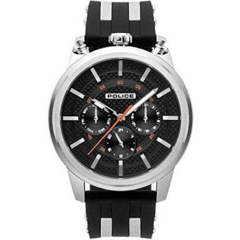 Police Reloj Multiesfera para Hombre de Cuarzo con Correa en Silicona PL.15414JS/02P