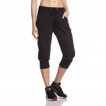 Erima Women's Elasticized 3/4 Sweatpants - Black - Size 38