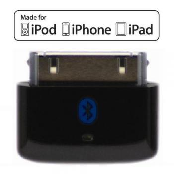 KOKKIA i10s black (Negro Lujoso) Pequeño transmisor Bluetooth para iPod/iPhone/iPad con autentificación real Apple. Control remoto y control de volumen local para iPod/iPhone/iPad. Instalación automática, totalmente compatible con la 6ª generación d