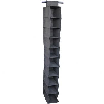 Estantería Mondex de 10 estantes, dimensiones 15x30x122 cm, fabricada en tejido sin tejer
