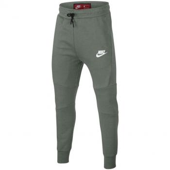 Nike B NSW TCH FLC Pant Pantalón, Niños, Vintage Lichen/White, L