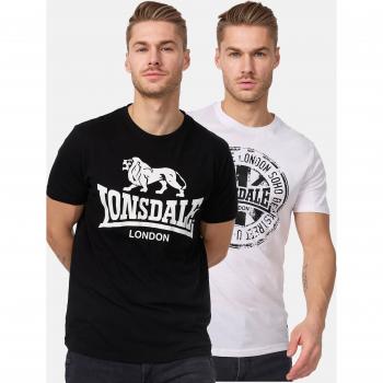Camiseta Lonsdale Dildawn de Manga Corta 2 Unidades Multicolor 4XL para Hombre