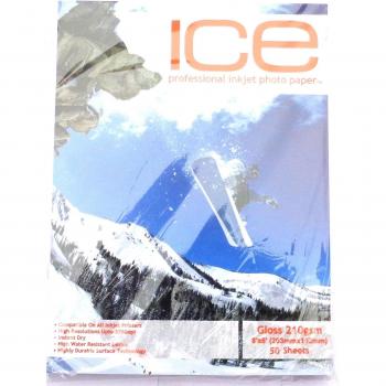 50 Hojas Ice 8x6 Premium Brillante Papel Fotográfico 210g/M2