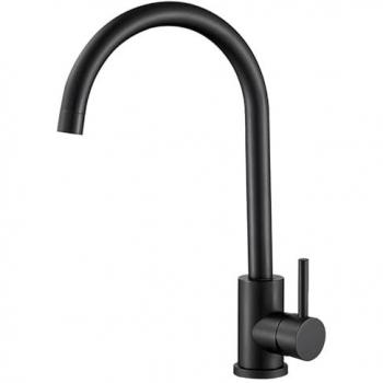 Grifo de cocina monomando giratorio 360 negro mate serie Misisipi - Valaz