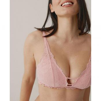 Black Limba Bralette halter Rosalind - Blush - M