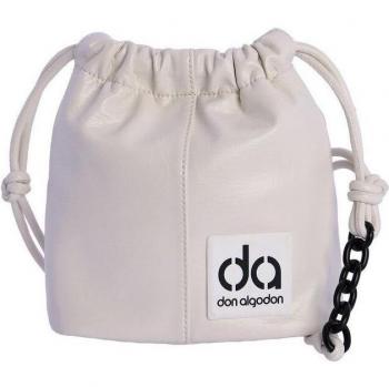 Bolso bandolera mujer Lidia de Don Algodón en blanco roto con cremallera