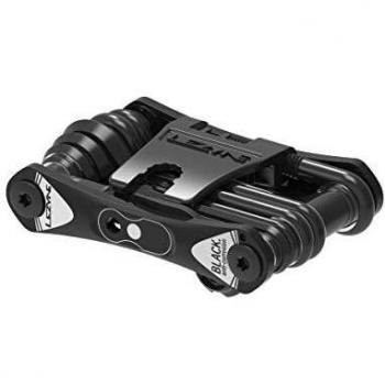 Multiherramienta Lezyne Rap II 18 negra, incluye 18 funciones, fabricada en aluminio ligero, compacta y portátil, con herramientas de acero inoxidable y un diseño elegante
