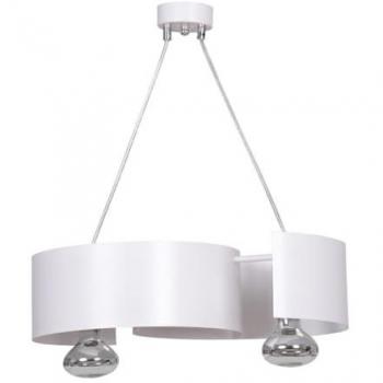 Lámpara de Suspensión Vixon, Acero Blanco con Recubrimiento de Polvo, 44x100x20 cm