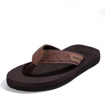 FITORY Chanclas de Hombre para la Playa Sandalias Comodo de Verano para Interior o Exterior Marrón Talla 42 EU