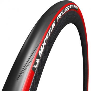 Neum?ticos de bicicleta Michelin Power Endurance., color Negro-Rojo 28 700x23C 23-622, 0.8
