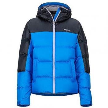 Marmot Wm's Guides Down Hoody Chaqueta, Mujer, Azul Claro/Negro, Medium