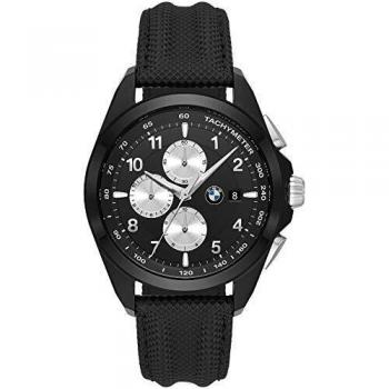 BMW Chronograph Black Leather Strap Watch BMW7003