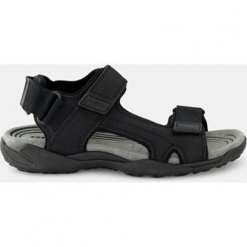 Sandalias Hombre Geox U Terreno + Grip A - Sandalias abiertas en negro con cierre adherente y suela adherente