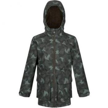 Regatta - Chaqueta Impermeable Salman para Niños/Niñas, chaqueta impermeable aislante, diseño unisex, resistente al agua, material ligero y transpirable, capucha ajustable, múltiples bolsillos