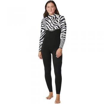 Rip Curl Traje Neopreno Manga Larga Ebomb 3/2 Mm Cremallera Trasera para Mujer - Negro/Blanco