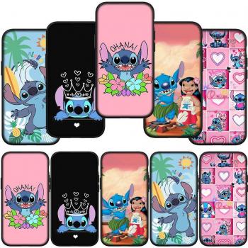 Funda de teléfono Lilo y Stitch rosa y azul para iPhone 15 14 Xiaomi Redmi Note 13 12 11 Pro Max X 8 7 9 XR Samsung Galaxy A15 S24 S23 Huawei OPPO A38