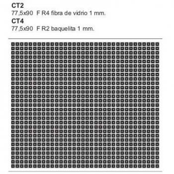 Placa de Fibra de Vidrio Tipo Topos Paso 2.54mm 77x90mm