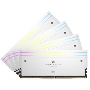 Memoria RAM Corsair Dominator Titanium DDR5 6400MHz 64GB (4x16GB) CL32 RGB Blanca