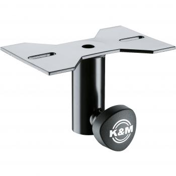 K&M 195/8 Slip-On Speaker Mounting Adapter, 110.23 lb Capacity, Black