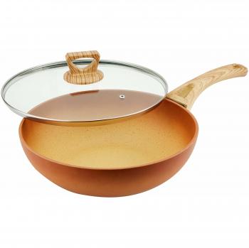 Amercook Terracotta Wok, 28 cm