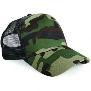 Gorra Camionera Snapback Retro de Camuflaje Beechfield Talla Única