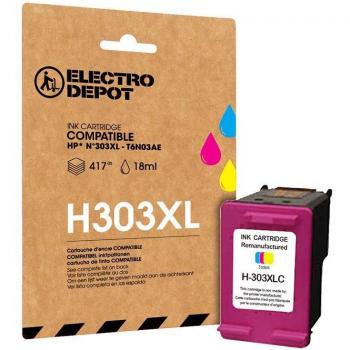 Cartucho de Tinta Compatible HP H303 XL de Color Electro Depot