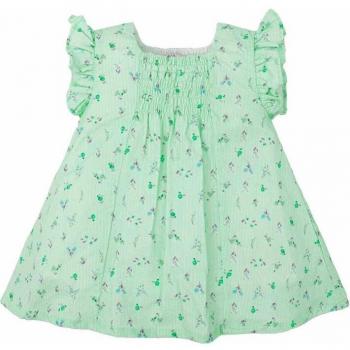 Vestido de bebé niña 100% algodón con motivos florales