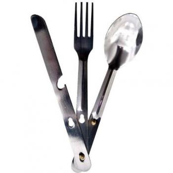 Trespass Chomp Silver Cutlery Set (x3)