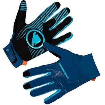 Guantes largos Endura MT500 D3O para ciclismo en color azul intenso, talla S
