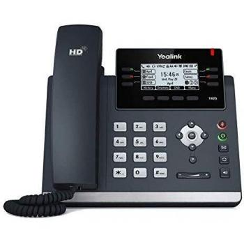 Teléfono IP Yealink SIP-T42S, Color Negro, Certificado O365 Skype, con POE y 6 Cuentas SIP