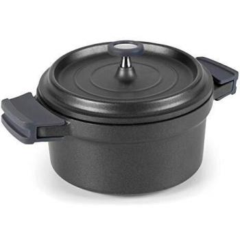 Lacor - 25921 - Cacerola Con Tapa Aluminio Fundido 20cm - Negro