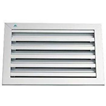 Rejilla de ventilación Renson 500 x 500 mm aluminio gris con malla inoxidable