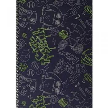 Totto AC92IND025-1820Z-0LH Cuaderno A5 Tapa Forrada Gris Reny