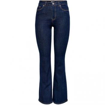 Vaquero Only Wauw Life Hw Flared Rinse Dnm Noos - Pantalón de mujer, corte flared, color oscuro (denim), alta cintura