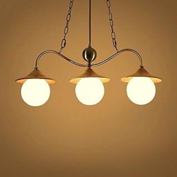Nórdica de madera maciza de madera simple del LED de la lámpara Comedor Living Room Bar dormitorio de la lámpara