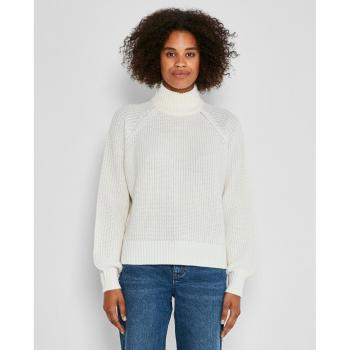 Jersey de punto de manga larga Noisy May Timmy High Neck para mujer en color blanco, talla S