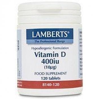 Lamberts Vitamina D 400UI. 120 comprimidos