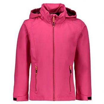 CMP Chaqueta Softshell para niña con Capucha y Cremallera 30Z5095 Buganvilla 128