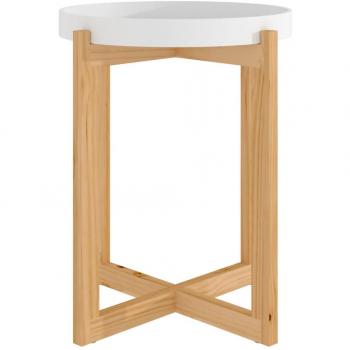 White Pine Coffee Table 41x41x48.5cm Engineered Wood & Solid Wood