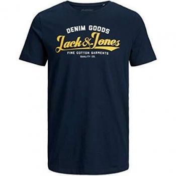 Jack & Jones Jjelogo tee SS O-Neck 2 Col Jr Camiseta, Azul