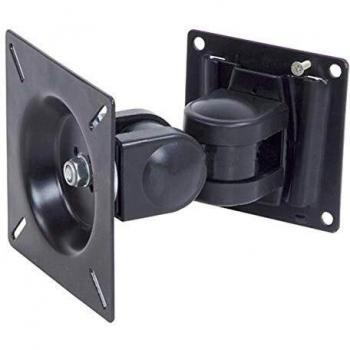 Soporte Monitor LCD/TFT Montaje Pared, 2 Puntos D/Pivote, 270º VESA 75/100, 15 kgs, Metal Negro Value
