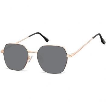 Geometric Full Rim Metal Men's Prescription Sunglasses Gold Size 53 - SmartBuy Collection