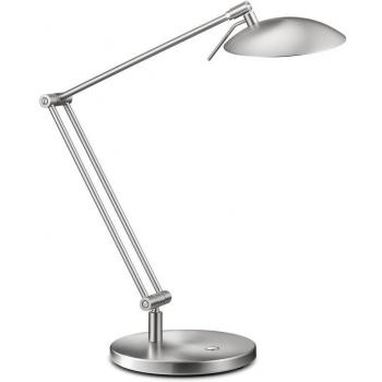 Lámpara de escritorio LED Coira, níquel mate