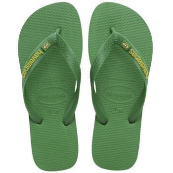 Havaianas - Chanclas de baño unisex Brasil Logo Neon Havaianas - Amarillo - Talla: 41-42 - Cuero
