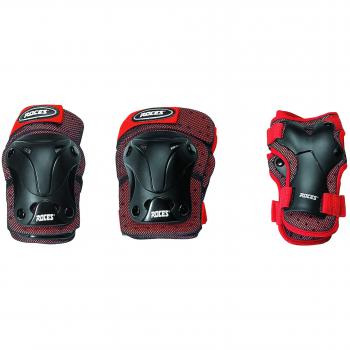 Roces 3 Pack Schützer Ventilat - Protecciones, color Rojo/Negro, talla sjr