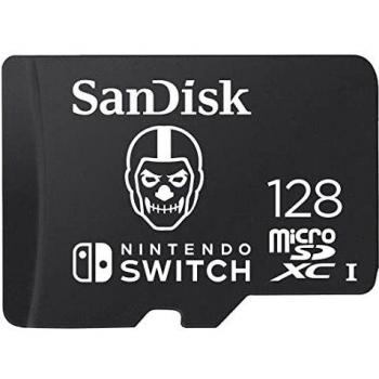 SanDisk MicroSDXC para Nintendo Switch 128GB UHS-I Edición Fortnite Skull Trooper Modelo SDSQXAO-128G-GN6ZG