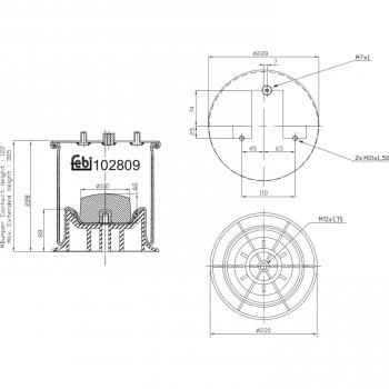 Fuelle de suspensión neumática FEBI BILSTEIN 102809