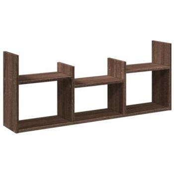 Mueble de pared de madera de ingeniería marrón roble 100x18x40 cm