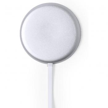 Cargador Inalámbrico Magnético 10W de Aluminio Plata - Carga Rápida 6,2x0,7x6,2 cm