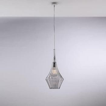 Araña moderna Zeus gris ahumado 1 luz E27